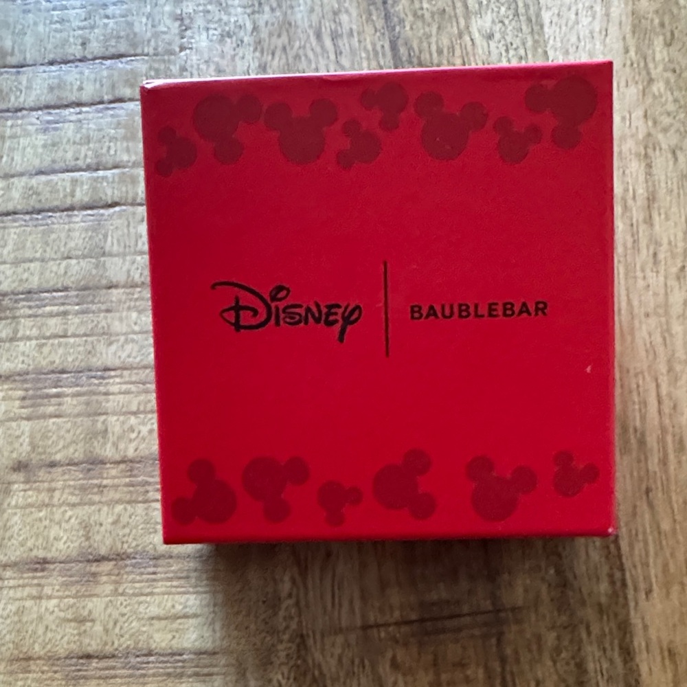 BaubleBar Disney Mickey Mouse stud Earrings - Gold , red and White candy cane - Picture 2 of 2